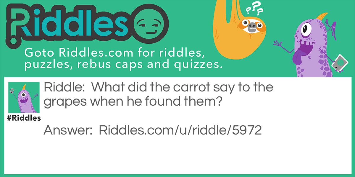 Carrots Riddle Meme.