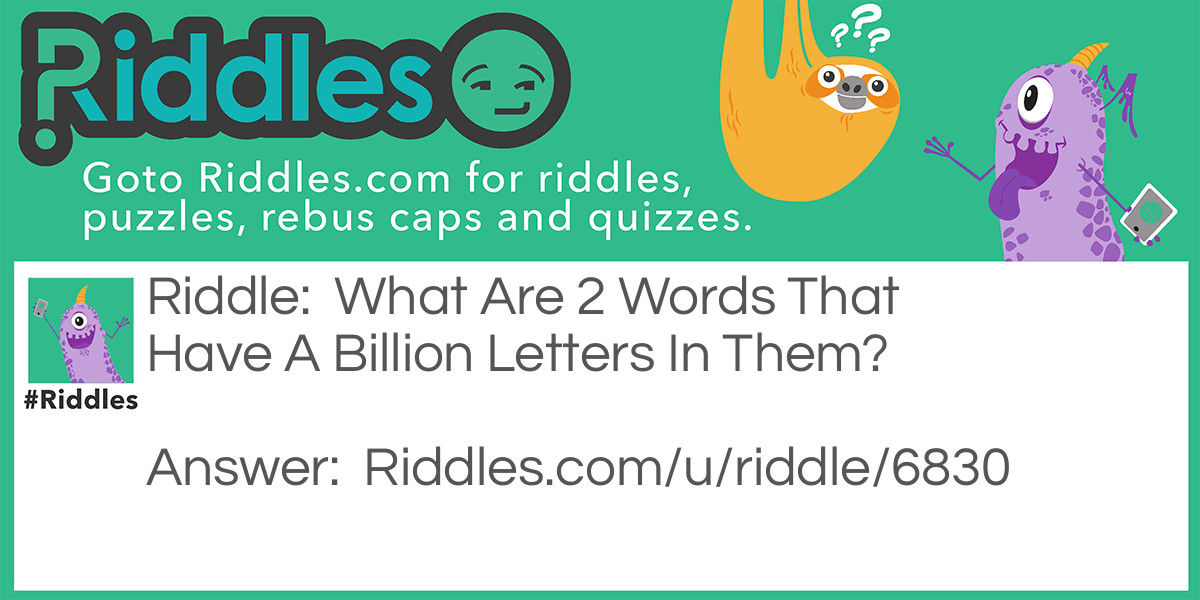 Just 2 Words Riddle Meme.