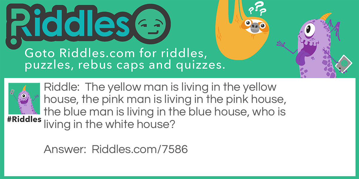 Colored Houses 55 Riddle Meme.