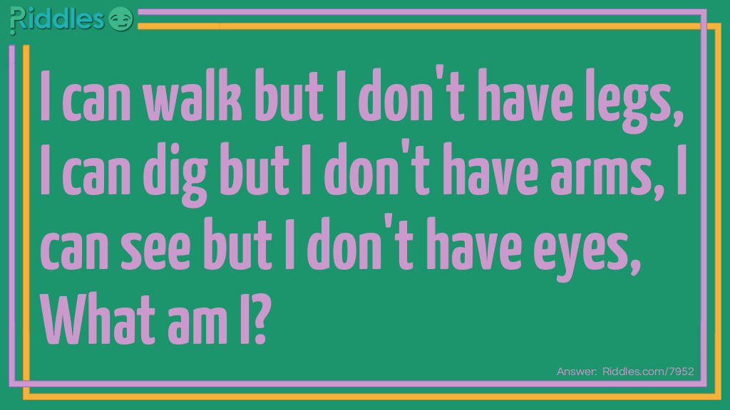I Can Walk But I Don't Have Legs, I Can Dig But I Don't Have Arm... -  Riddles & Answers 