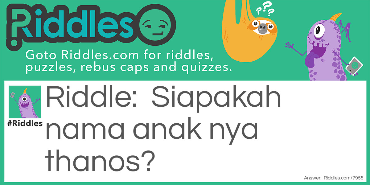 Siapakah nama anak nya thanos?