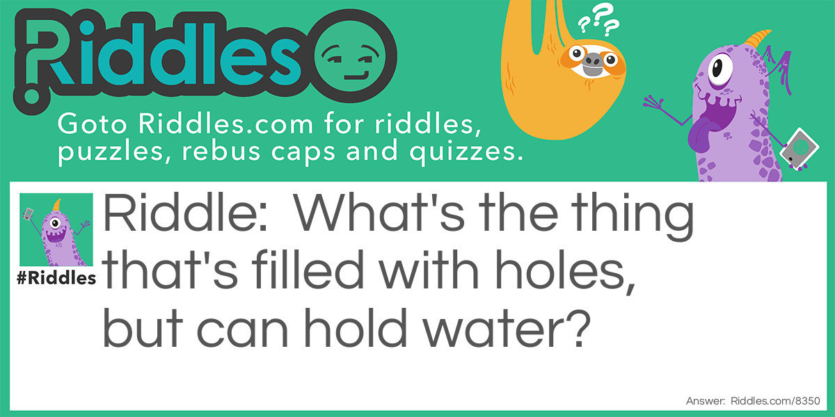 Holes everywhere Riddle Meme.