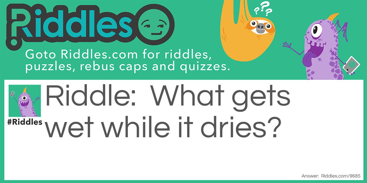 Wet and Dry Riddle Riddle Meme.