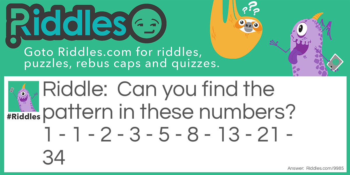 Find the pattern in the numbers  Riddle Meme.