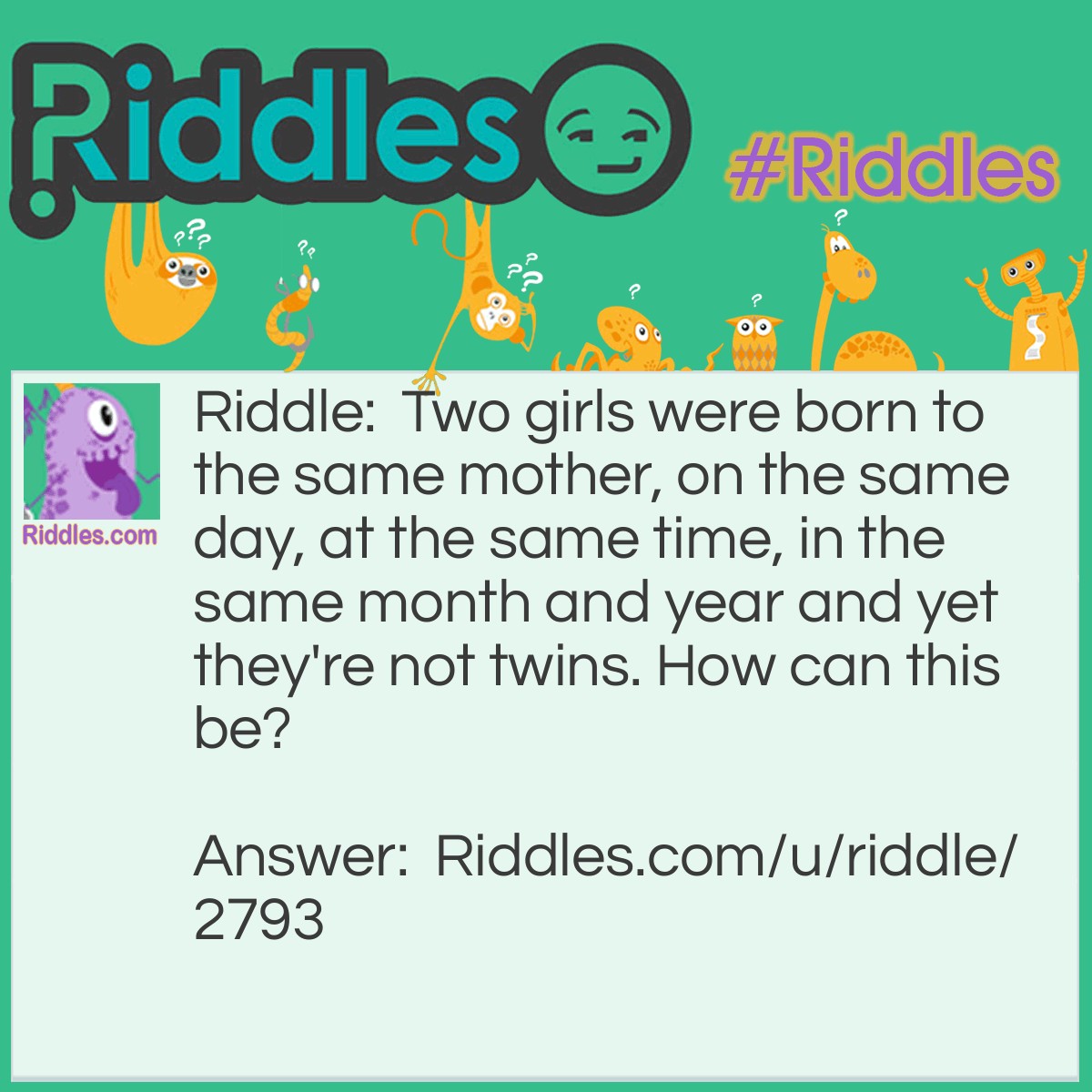 Twins Riddle And Answer Riddles