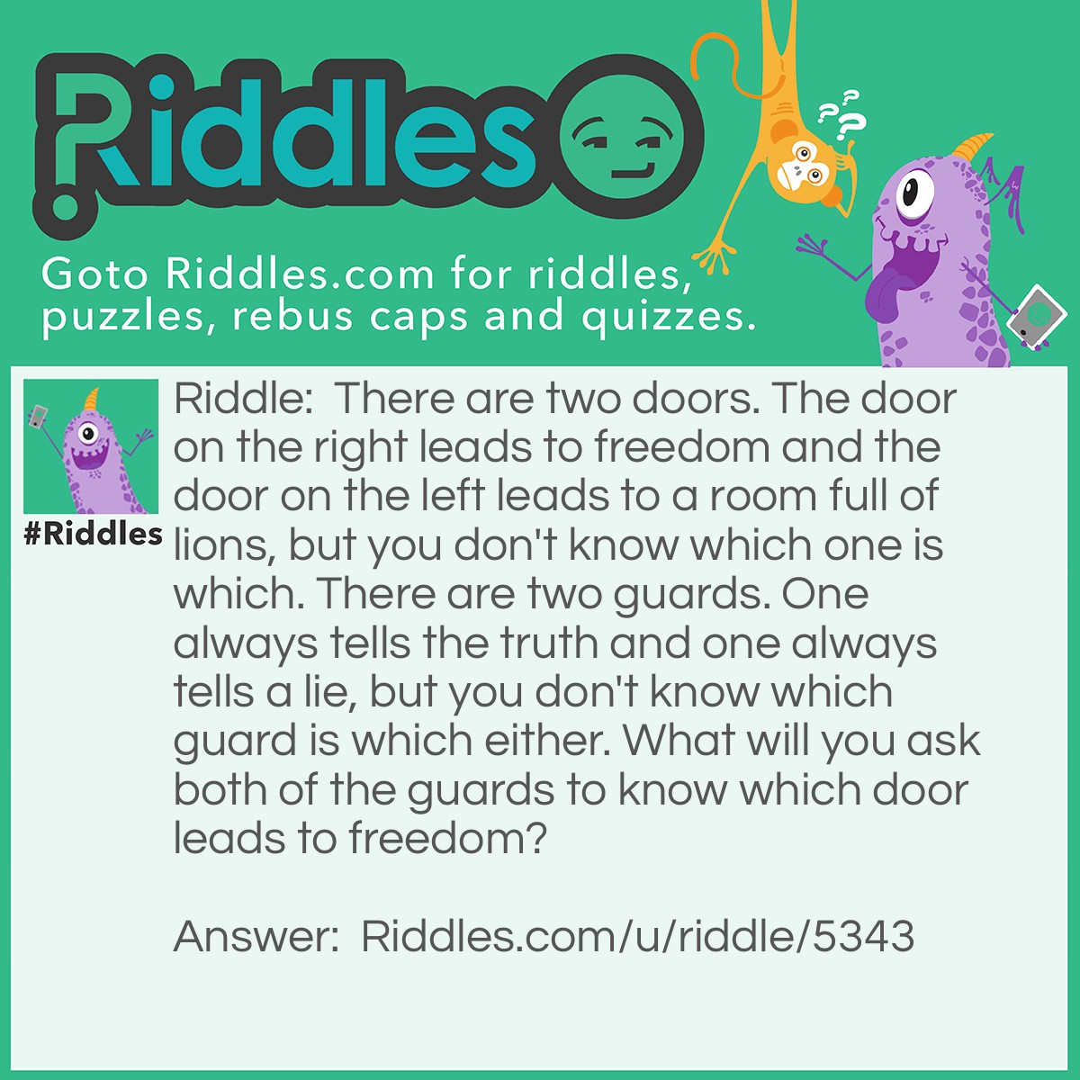 There Are Two Doors Riddle And Answer Riddles