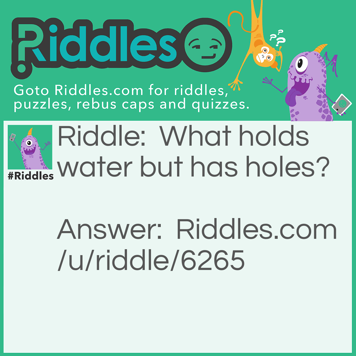 what-holds-water-but-has-holes-riddles-answers-riddles